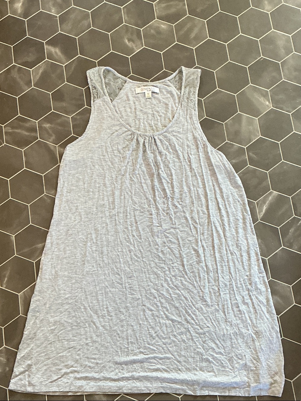 Ellen Tracy Light Blue Scoop Neck Sleep Tank